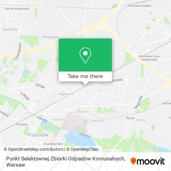 Punkt Selektywnej Zbiórki Odpadów Komunalnych map