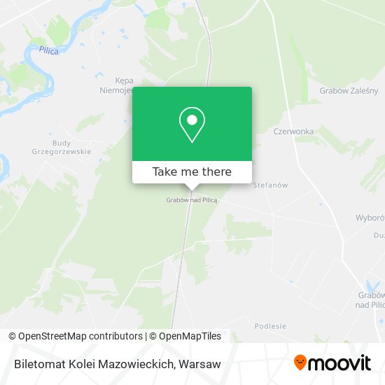 Biletomat Kolei Mazowieckich map