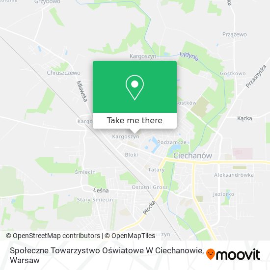 Społeczne Towarzystwo Oświatowe W Ciechanowie map