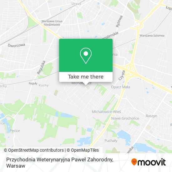 Карта Przychodnia Weterynaryjna Paweł Zahorodny