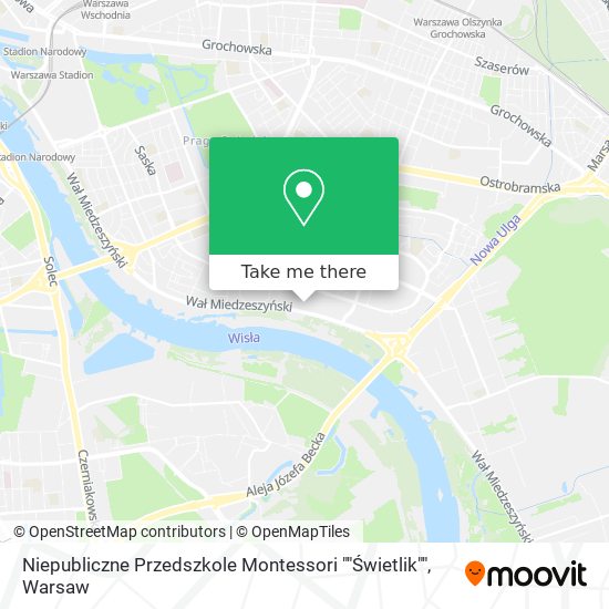 Карта Niepubliczne Przedszkole Montessori ""Świetlik""