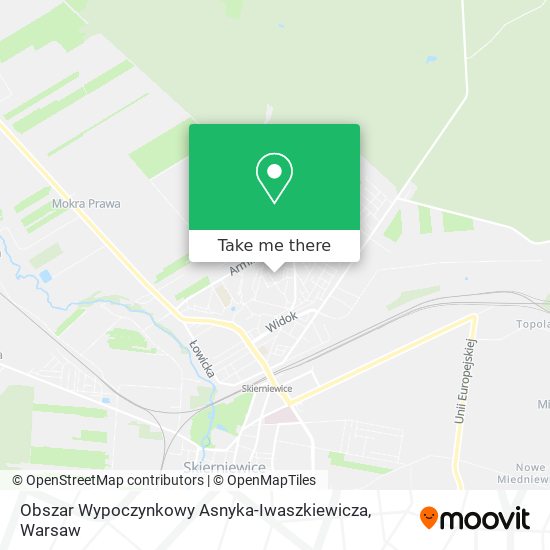 Obszar Wypoczynkowy Asnyka-Iwaszkiewicza map