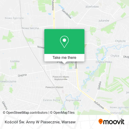 Kościół Św. Anny W Piasecznie map