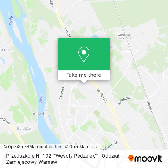 Przedszkole Nr 192 ""Wesoły Pędzelek"" - Oddział Zamiejscowy map