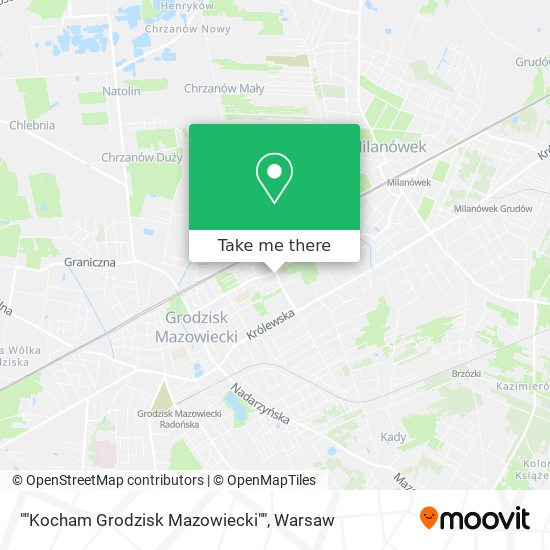 ""Kocham Grodzisk Mazowiecki"" map