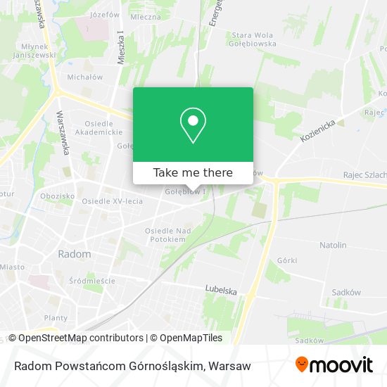 Radom Powstańcom Górnośląskim map