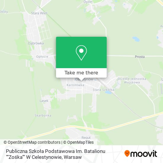 Publiczna Szkoła Podstawowa Im. Batalionu ""Zośka"" W Celestynowie map