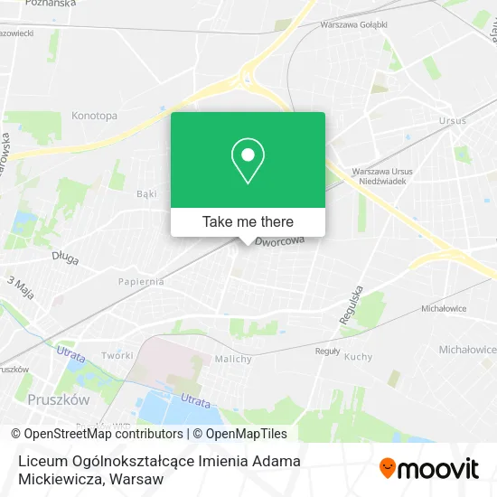 Карта Liceum Ogólnokształcące Imienia Adama Mickiewicza