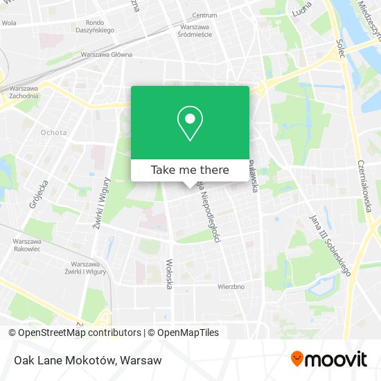 Oak Lane Mokotów map