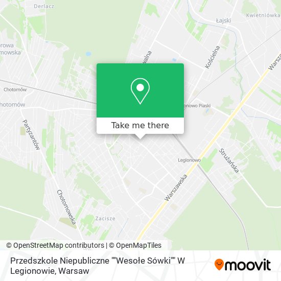 Przedszkole Niepubliczne ""Wesołe Sówki"" W Legionowie map