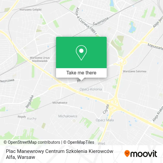 Plac Manewrowy Centrum Szkolenia Kierowców Alfa map