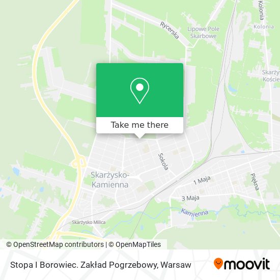 Stopa I Borowiec. Zakład Pogrzebowy map