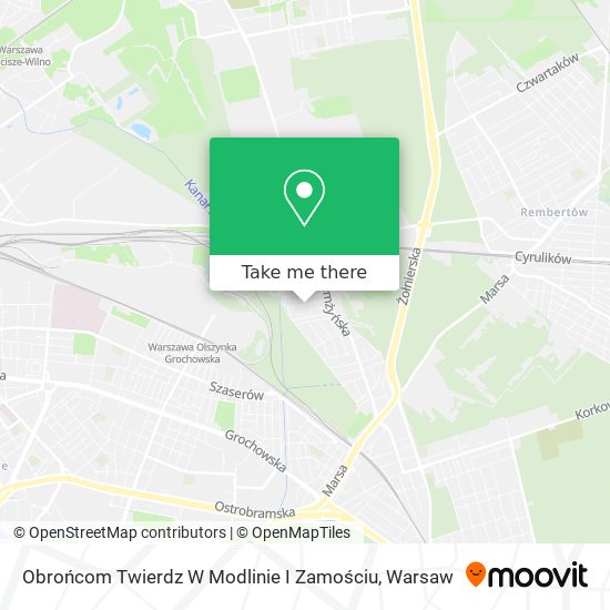 Obrońcom Twierdz W Modlinie I Zamościu map