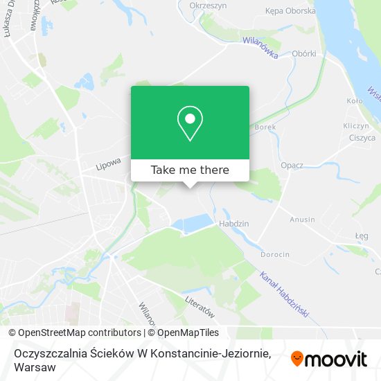 Oczyszczalnia Ścieków W Konstancinie-Jeziornie map