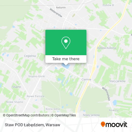 Staw POD Łabędziem map