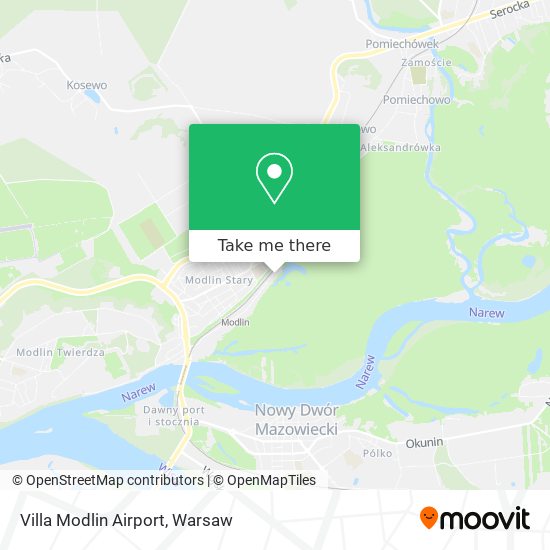 Villa Modlin Airport map