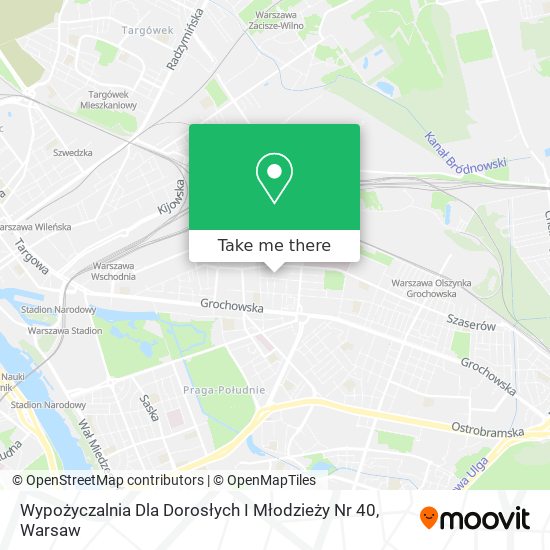 Wypożyczalnia Dla Dorosłych I Młodzieży Nr 40 map