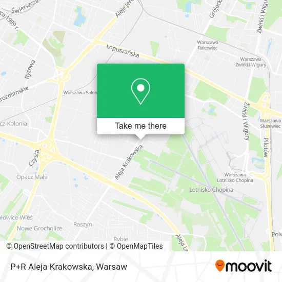 Карта P+R Aleja Krakowska