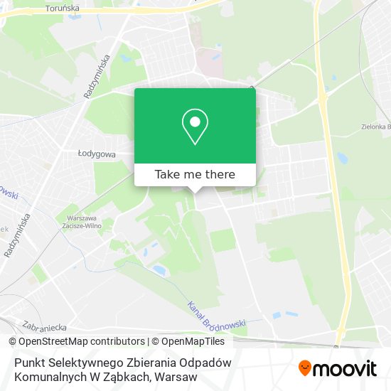 Punkt Selektywnego Zbierania Odpadów Komunalnych W Ząbkach map