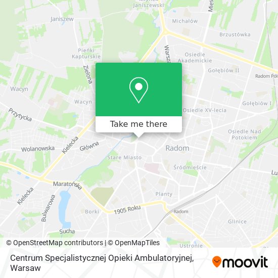 Centrum Specjalistycznej Opieki Ambulatoryjnej map