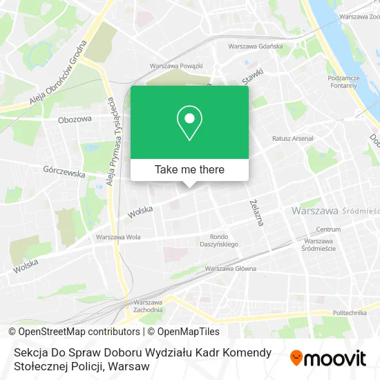 Sekcja Do Spraw Doboru Wydziału Kadr Komendy Stołecznej Policji map