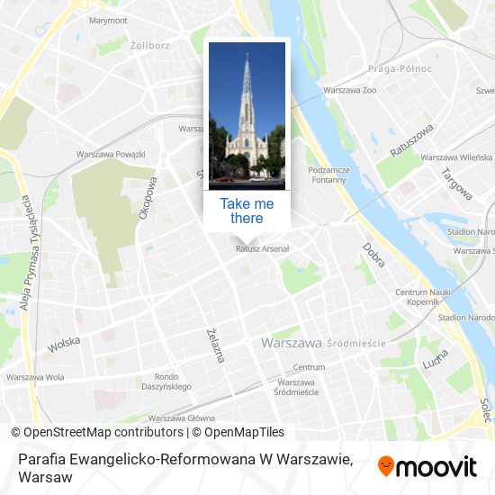 Карта Parafia Ewangelicko-Reformowana W Warszawie