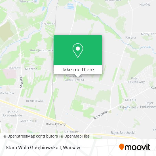 Stara Wola Gołębiowska I map