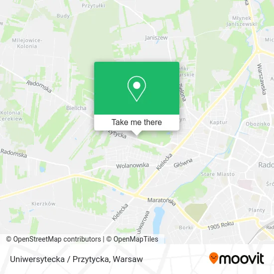 Карта Uniwersytecka / Przytycka