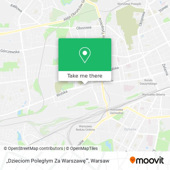 ,,Dzieciom Poległym Za Warszawę"" map