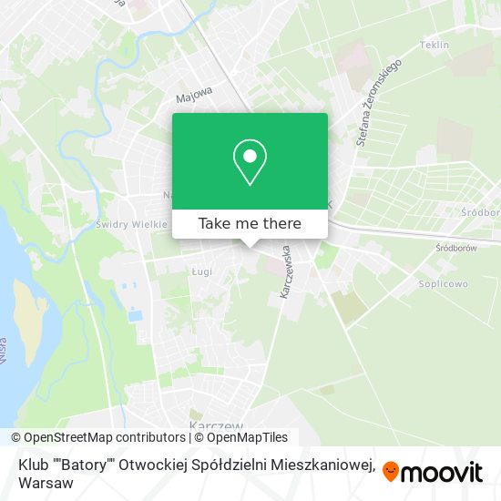 Klub ""Batory"" Otwockiej Spółdzielni Mieszkaniowej map