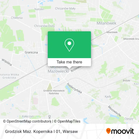 Grodzisk Maz. Kopernika I 01 map