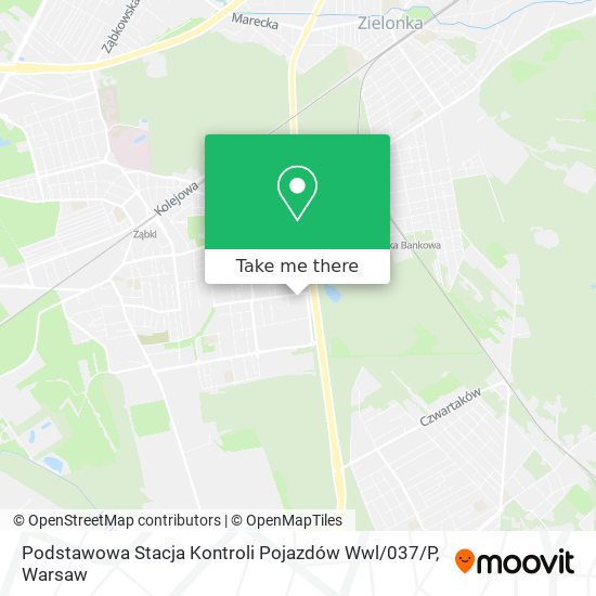 Карта Podstawowa Stacja Kontroli Pojazdów Wwl / 037 / P