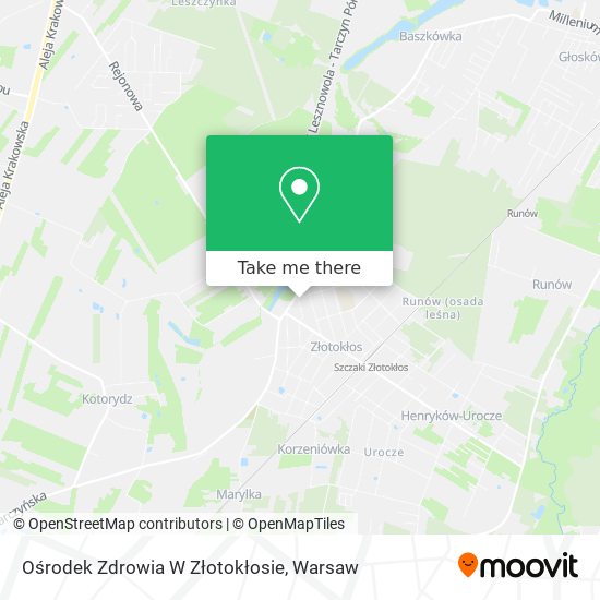 Ośrodek Zdrowia W Złotokłosie map