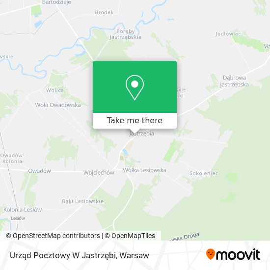 Urząd Pocztowy W Jastrzębi map