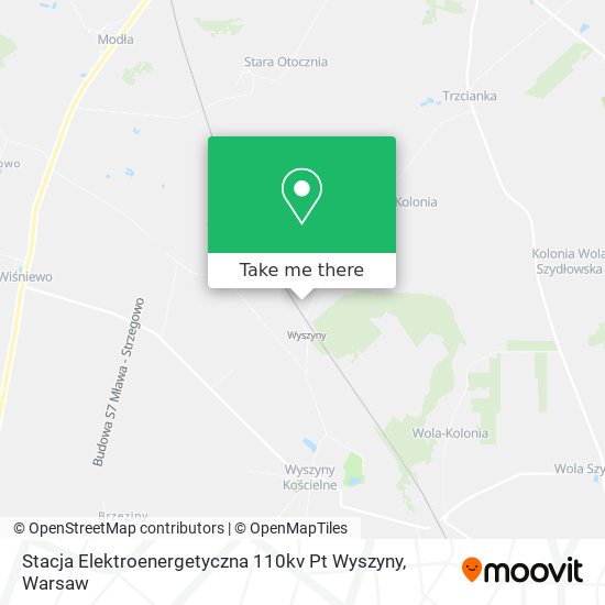 Карта Stacja Elektroenergetyczna 110kv Pt Wyszyny