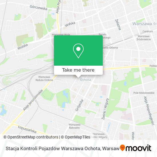 Stacja Kontroli Pojazdów Warszawa Ochota map