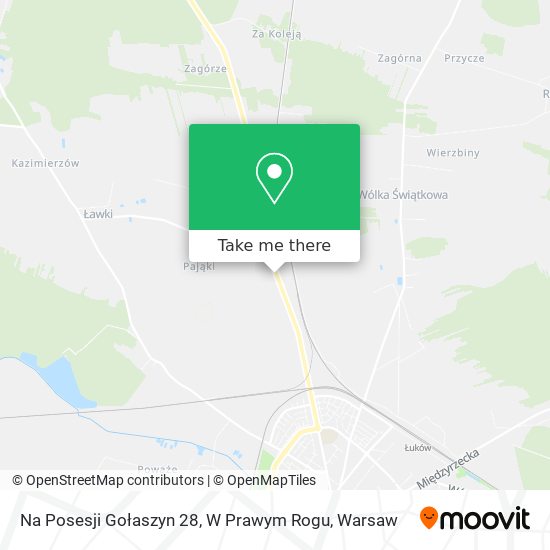 Карта Na Posesji Gołaszyn 28, W Prawym Rogu