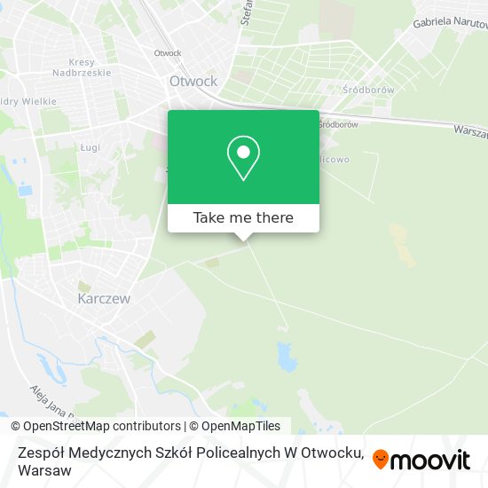 Zespół Medycznych Szkół Policealnych W Otwocku map