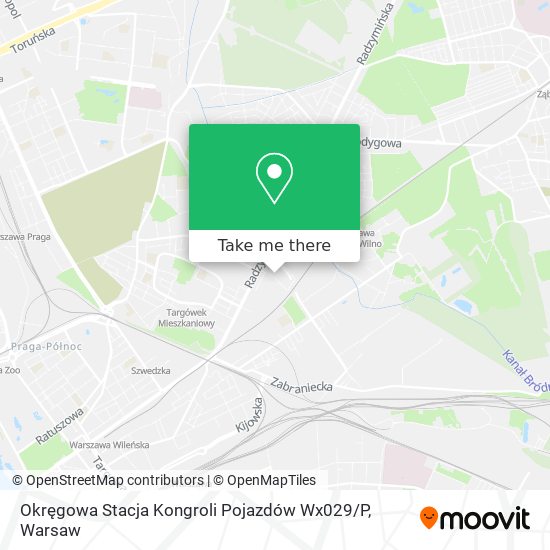 Карта Okręgowa Stacja Kongroli Pojazdów Wx029 / P