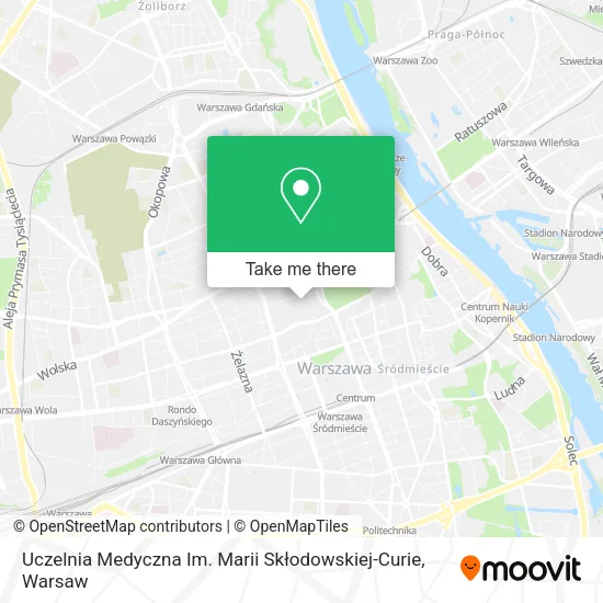 Карта Uczelnia Medyczna Im. Marii Skłodowskiej-Curie