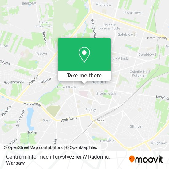 Centrum Informacji Turystycznej W Radomiu map