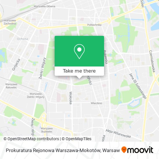 Карта Prokuratura Rejonowa Warszawa-Mokotów