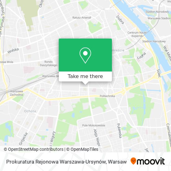 Prokuratura Rejonowa Warszawa-Ursynów map