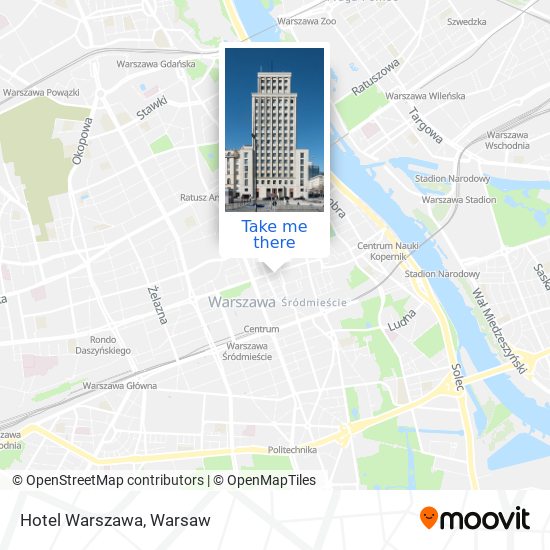 Hotel Warszawa map