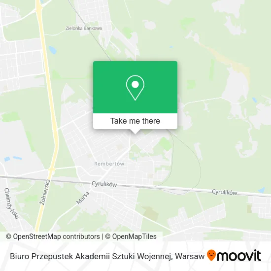 Biuro Przepustek Akademii Sztuki Wojennej map