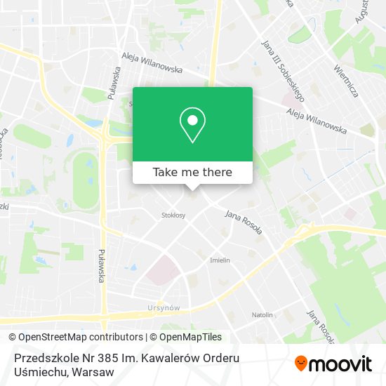 Карта Przedszkole Nr 385 Im. Kawalerów Orderu Uśmiechu