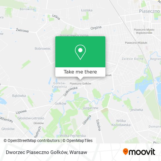 Dworzec Piaseczno Gołków map