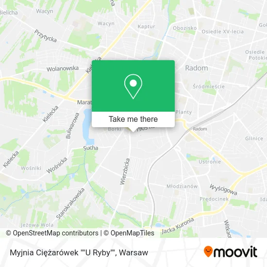 Карта Myjnia Ciężarówek ""U Ryby""