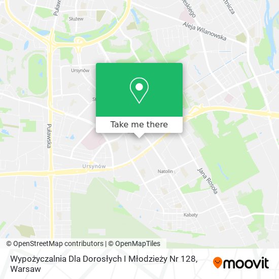 Wypożyczalnia Dla Dorosłych I Młodzieży Nr 128 map