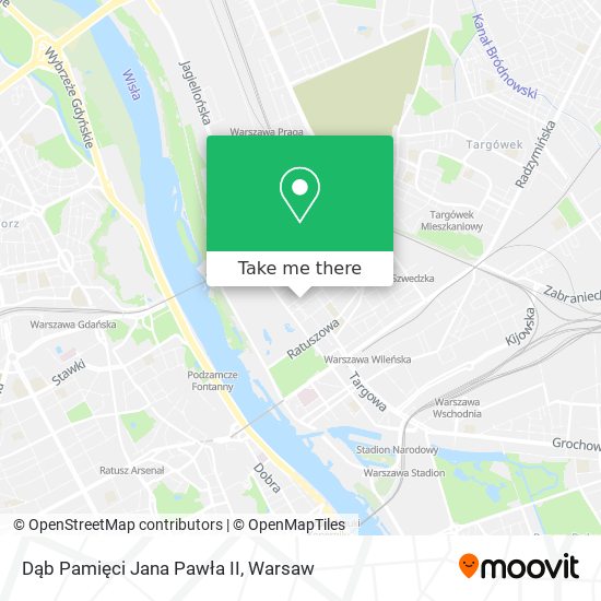 Dąb Pamięci Jana Pawła II map